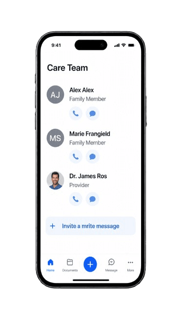 Share updates with your care team.